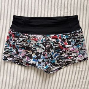 Lululemon Speed Up Short Culture Clash Multi Black / Black Size 4